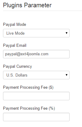 Paypal Payment Plugin Configuration